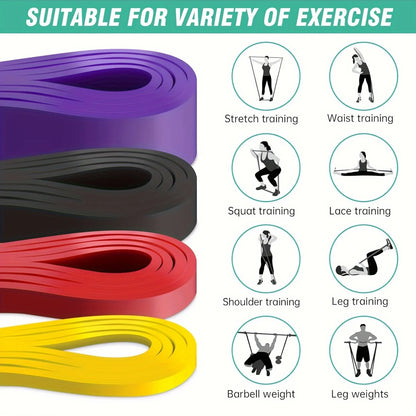 4pc Universal Resistance Band Set, Elastic 